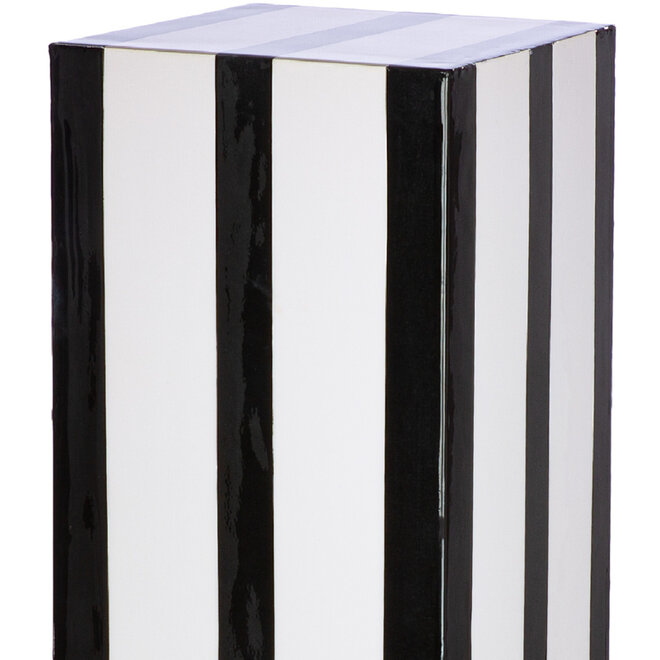 Zuil Stripes zwart wit H80cm