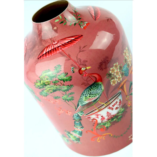 Metalen Vaas Asian Fauna H23 cm