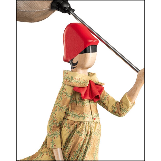 Skitso Tafellamp Paraplu dame Ismeria, Beukenhout