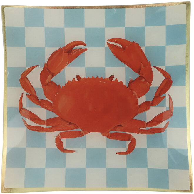 Glazen Schaaltje Krab 19x19cm