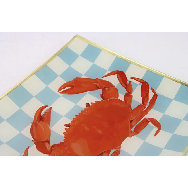 Glazen Schaaltje Krab 19x19cm