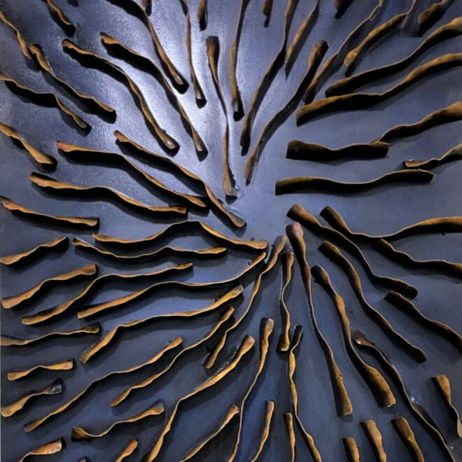 Metalen Wanddecoratie 3D Contemporary 120x60