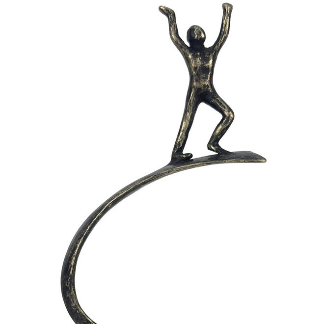 Volledig bronzen beeld 'Reach for the Sky' H34cm