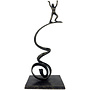 Volledig bronzen beeld 'Reach for the Sky' H34cm