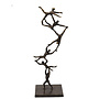 Volledig bronzen beeld 'Together to the top' H46cm
