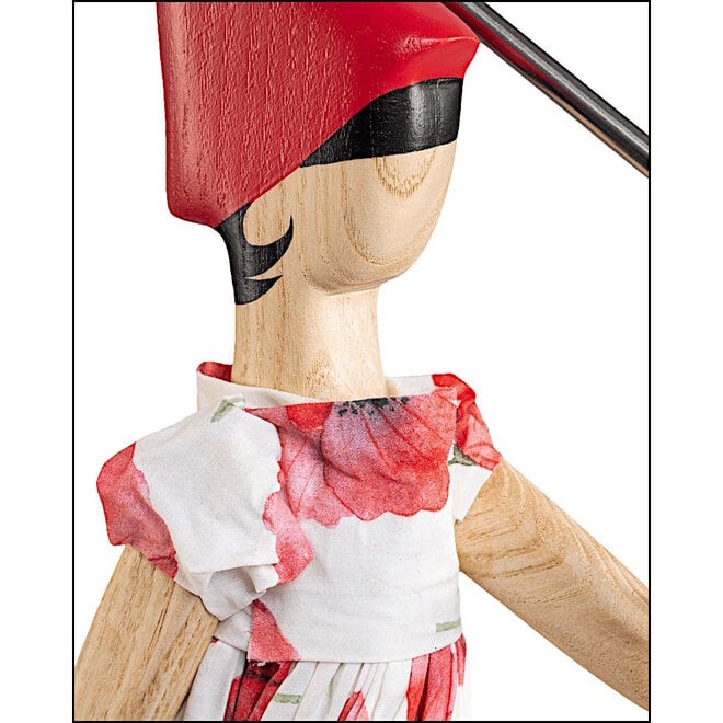 Skitso Tafellamp Paraplu dame Myrrina, Kastanjehout