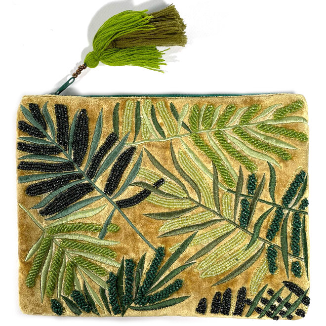 Fashion Opberg Rits Tasje / Etui Palm Leaves