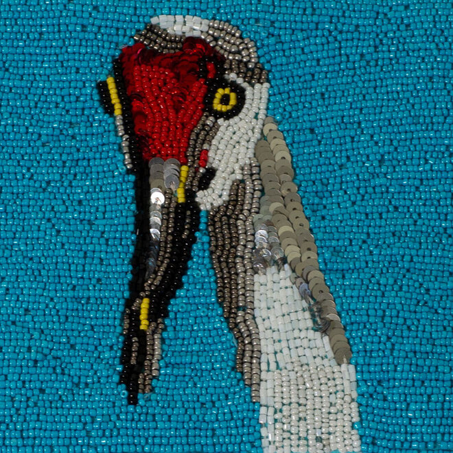 Fashion Opberg Rits Tasje / Etui Crane Bird