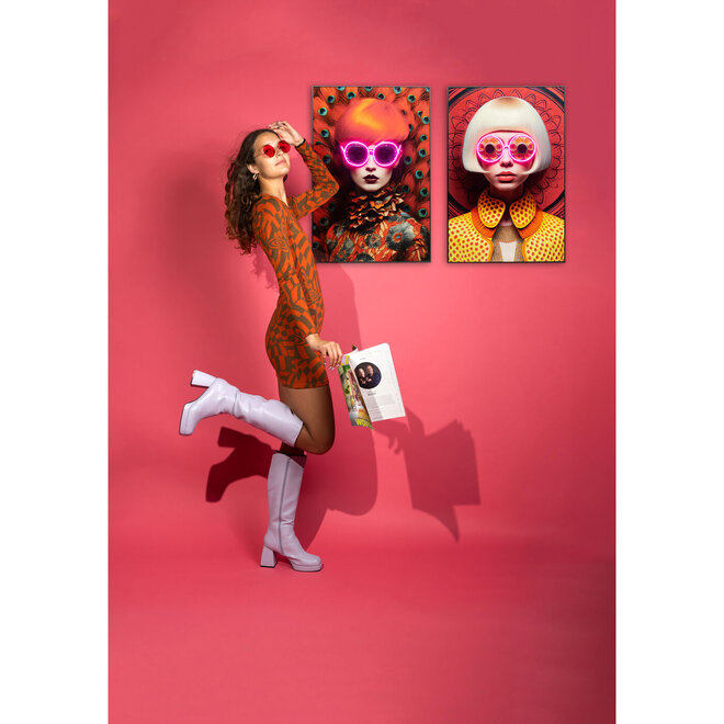 Schilderij LED-verlichting Fashion Lady "M"  55x75