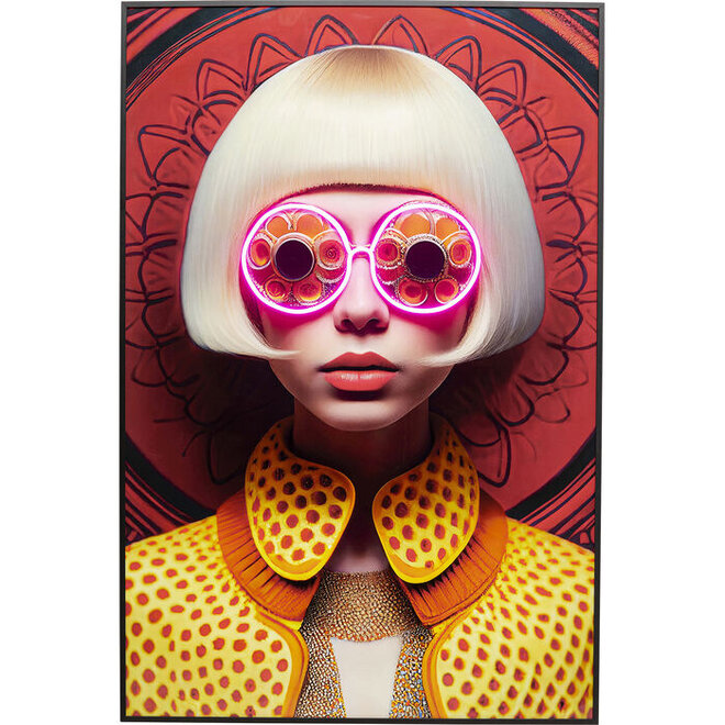 Schilderij LED-verlichting Fashion Lady "M"  55x75