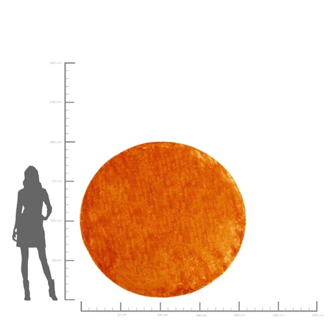 Vloerkleed Cosy Orange Ø200cm