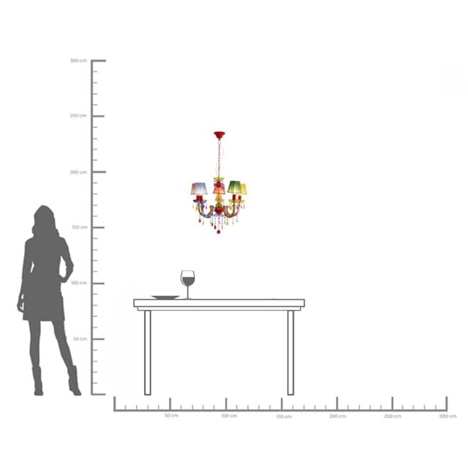 Hanglamp Kroonluchter Starlight 5-Lichts