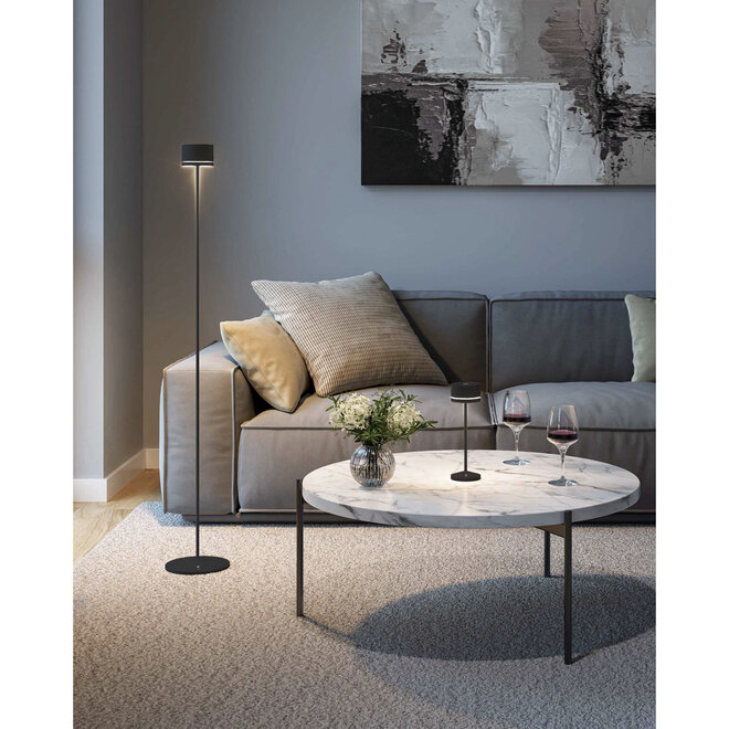 Sompex Oplaadbare Vloerlamp Monza, zwart H120 cm