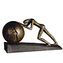 Figuur 'Heavy Ball', polyresin, antique bronze finish, L39cm