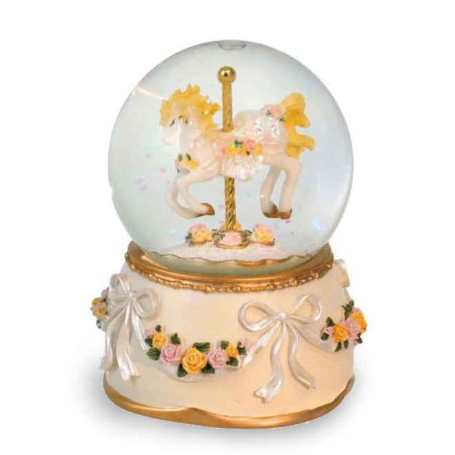 Sneeuwbol Carrouselpaard, wit