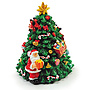 Speeldoos kerstboom met Kerstman en Arreslee