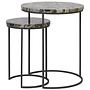 Set Bijzettafels Axat Agaat Ø28x42 + Ø41x50 cm