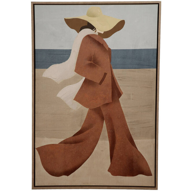 Wandpaneel Lady Canvas Kameelbruin 60x90
