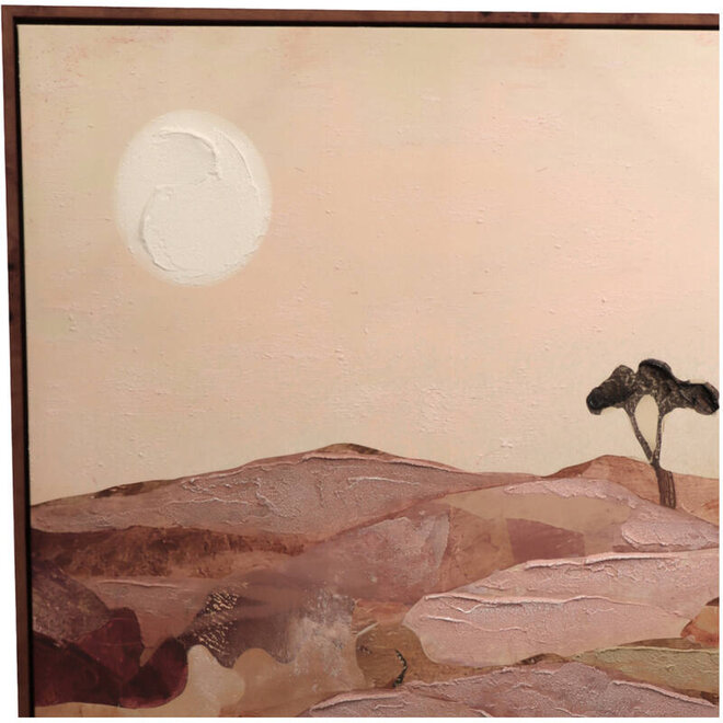 Wandpaneel Landschap Canvas Roze 78x118cm
