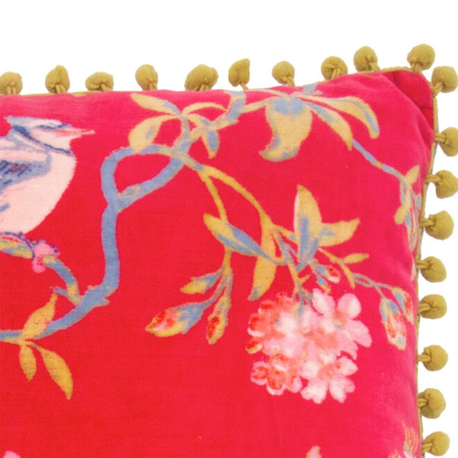 Sierkussen Vivienne met pom-pom rand 45x45cm