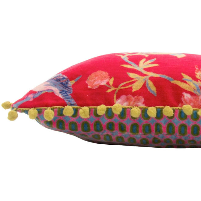 Sierkussen Vivienne met pom-pom rand 45x45cm