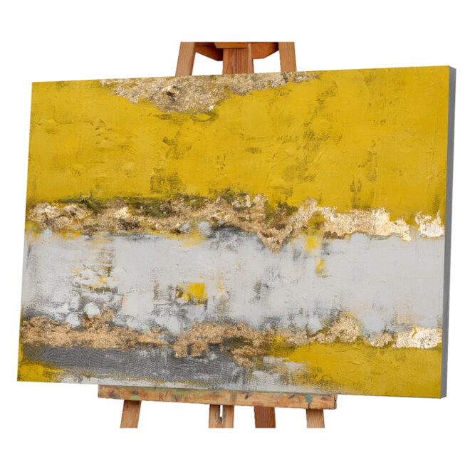 Canvas schilderij Interpretation of Yellow 90x120
