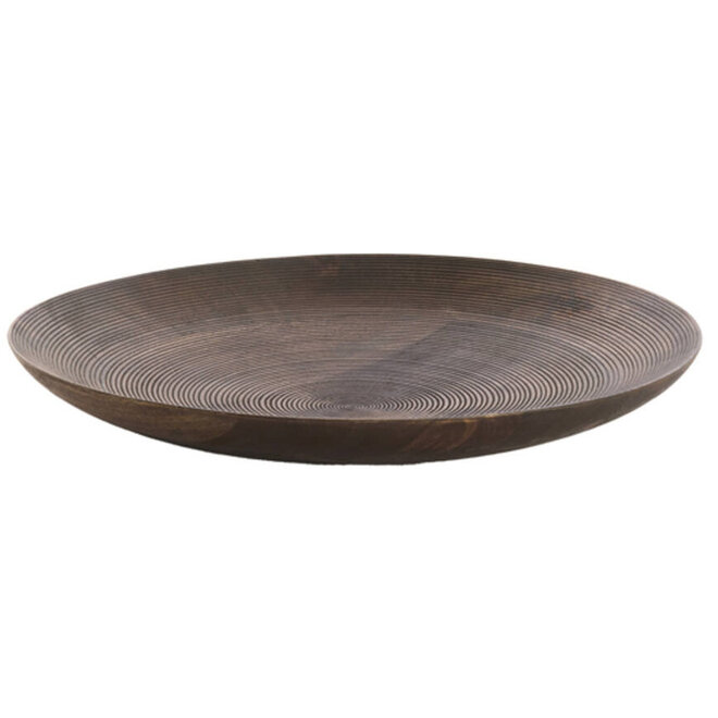 Houten ronde schaal "Simnas Mango" bruin Ø50cm