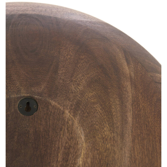 Houten ronde schaal "Simnas Mango" bruin Ø50cm