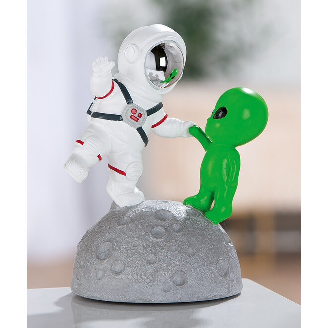 Deco Beeldje 'Astronaut met Alien'