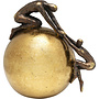 Figuur 'Joint Effort' goud, polyresin, H26cm
