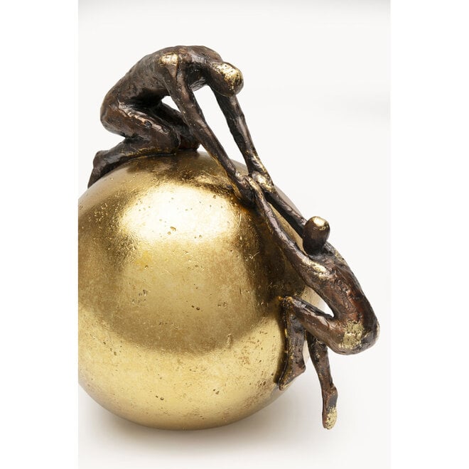 Figuur 'Joint Effort' goud, polyresin, H26cm