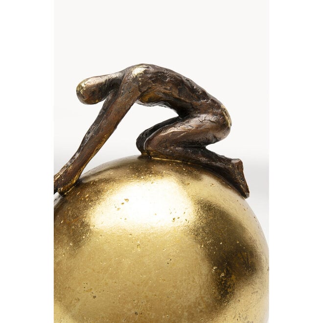 Figuur 'Joint Effort' goud, polyresin, H26cm