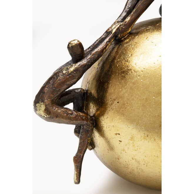 Figuur 'Joint Effort' goud, polyresin, H26cm