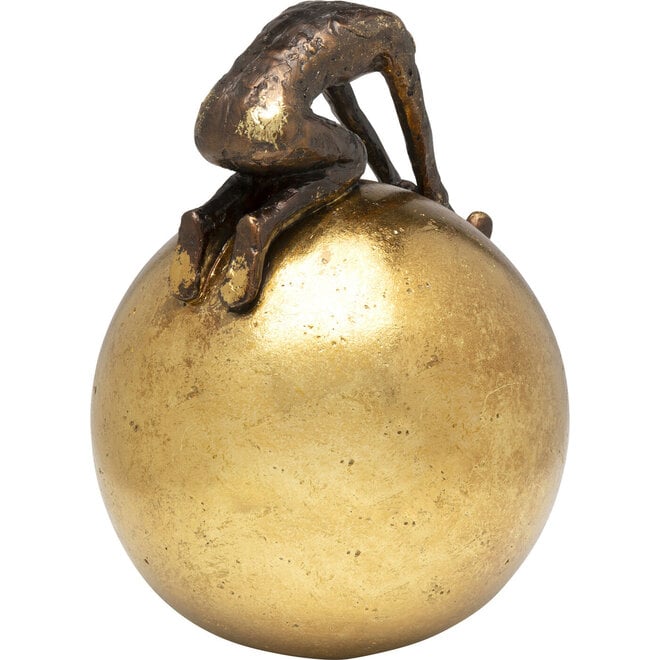 Figuur 'Joint Effort' goud, polyresin, H26cm