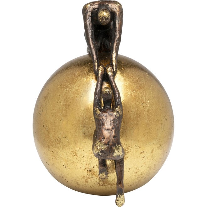 Figuur 'Joint Effort' goud, polyresin, H26cm