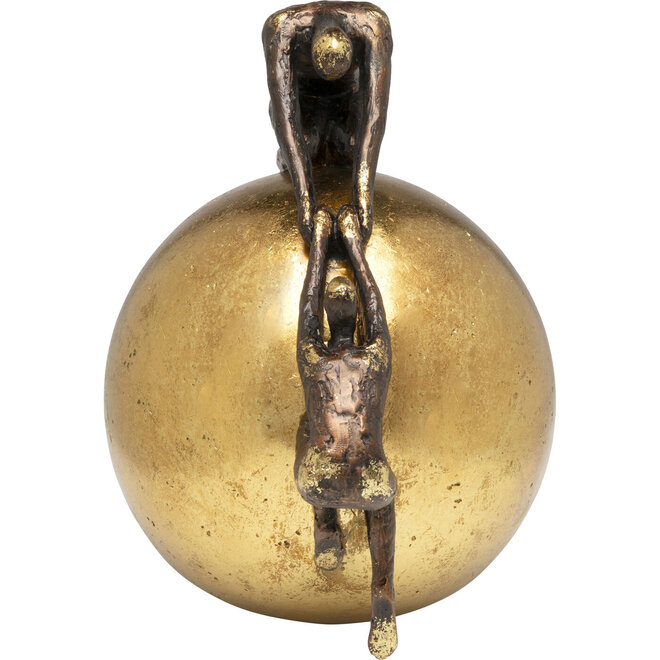 Figuur 'Team Effort' goud, polyresin, H26cm