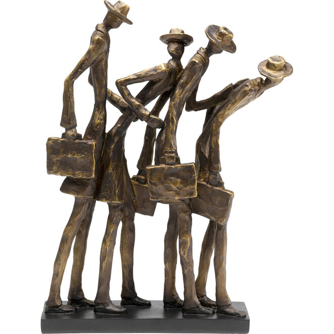 Figuur 'Business Man', polyresin, antique bronze finish, H43cm