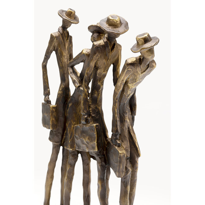 Figuur 'Business Man', polyresin, antique bronze finish, H43cm