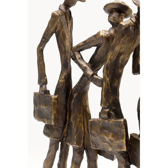 Figuur 'Business Man', polyresin, antique bronze finish, H43cm