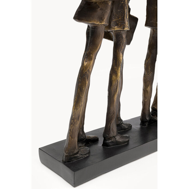 Figuur 'Business Man', polyresin, antique bronze finish, H43cm