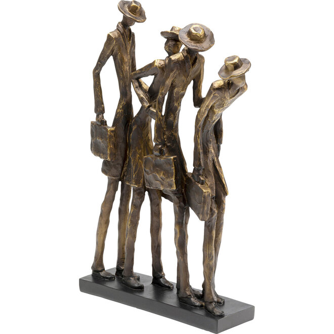 Figuur 'Business Man', polyresin, antique bronze finish, H43cm