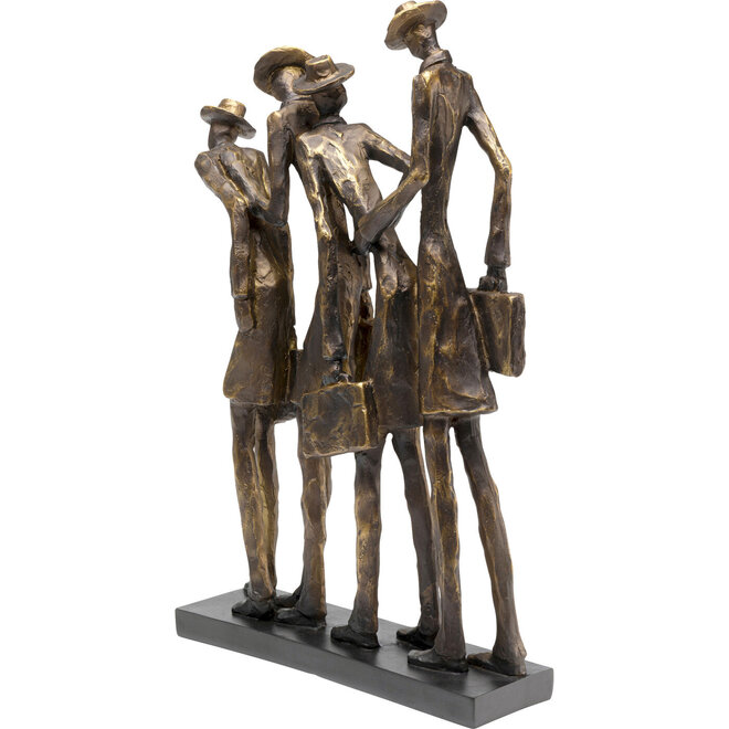 Figuur 'Business Man', polyresin, antique bronze finish, H43cm