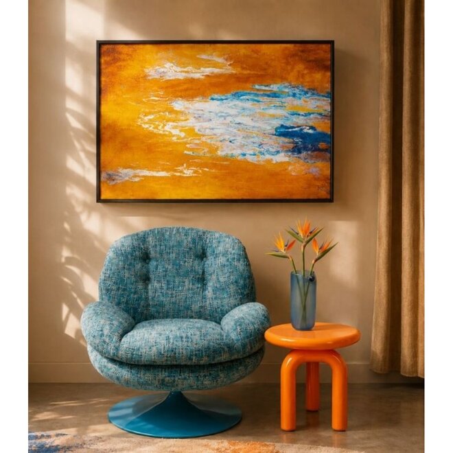 Draaifauteuil Cosy - Gemêleerd Blauw