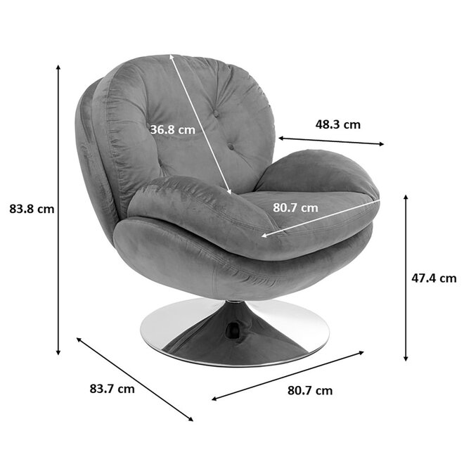 Draaifauteuil Cosy - Gemêleerd Roze