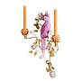 Wandkandelaar Papegaai Roze H60cm