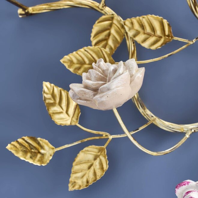 Wandkandelaar Papegaai Roze H60cm