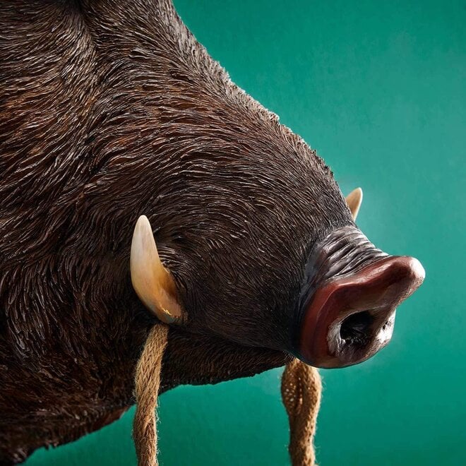 Wandlamp Wildzwijn Willy, bruin H50cm