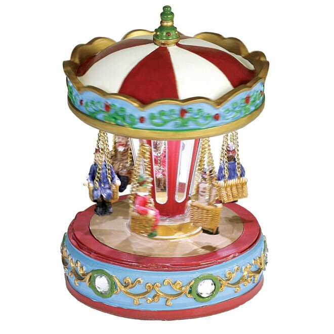 Kettingcarrousel met Kerstmuziek + LED