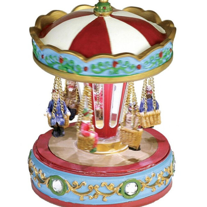 Kettingcarrousel met Kerstmuziek + LED