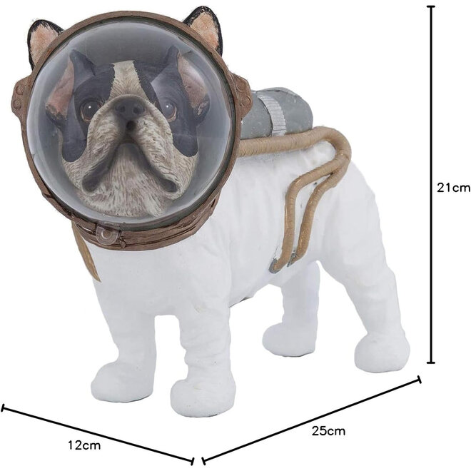 Deco Figuur 'SpaceDog' 21x25cm